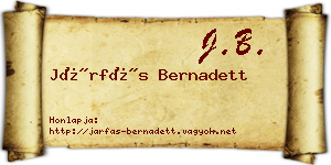 Járfás Bernadett névjegykártya